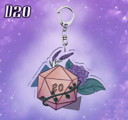 "D20" Keychain Design