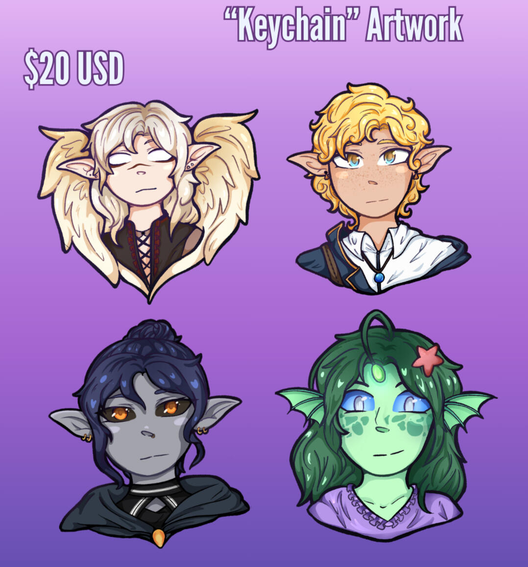 "Keychain/Chibi" Art, 20 USD